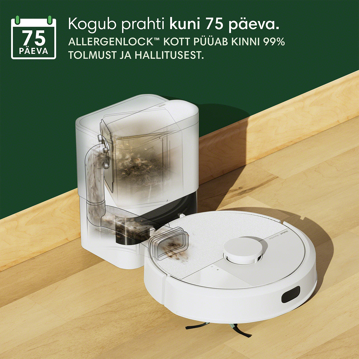 Roomba® 105 Combo robottolmuimeja + AutoEmpty™ dokk