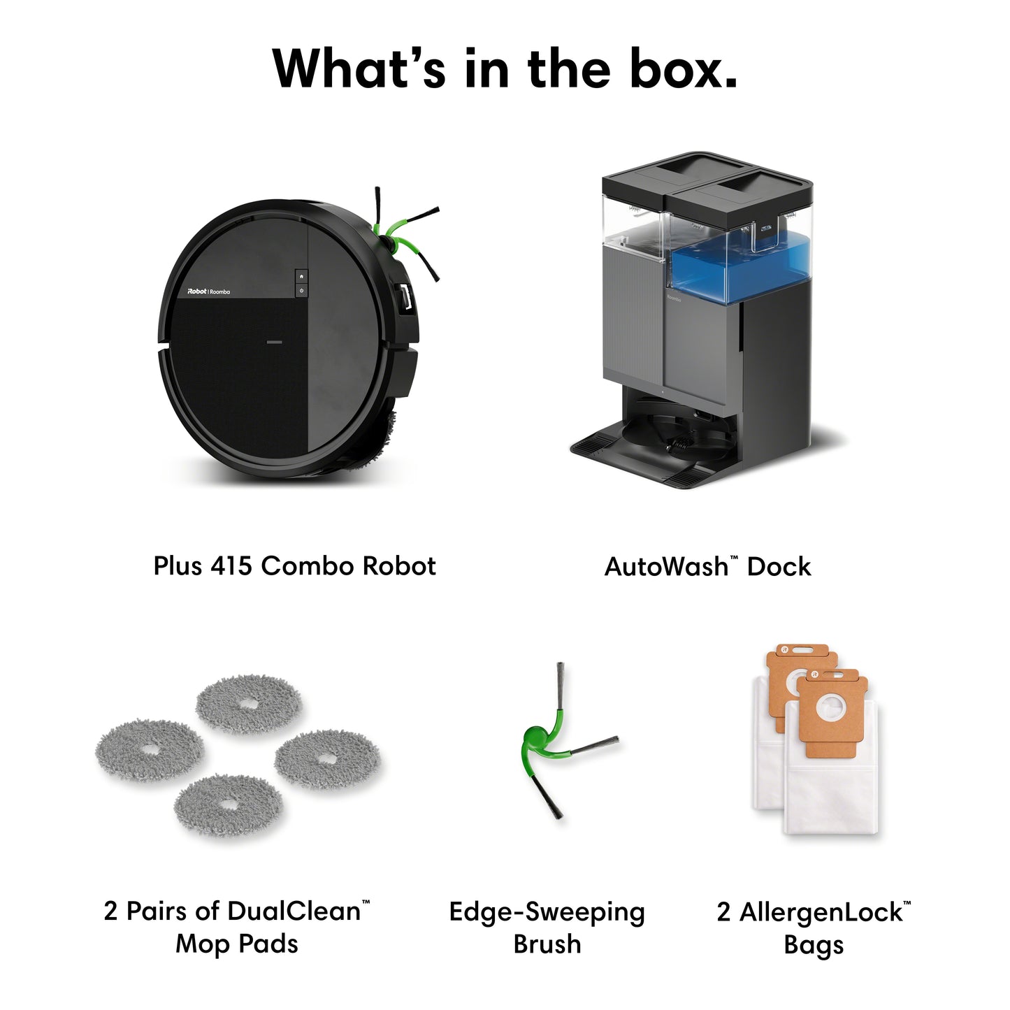 Roomba® 415 Combo robots + AutoWash™ Dock