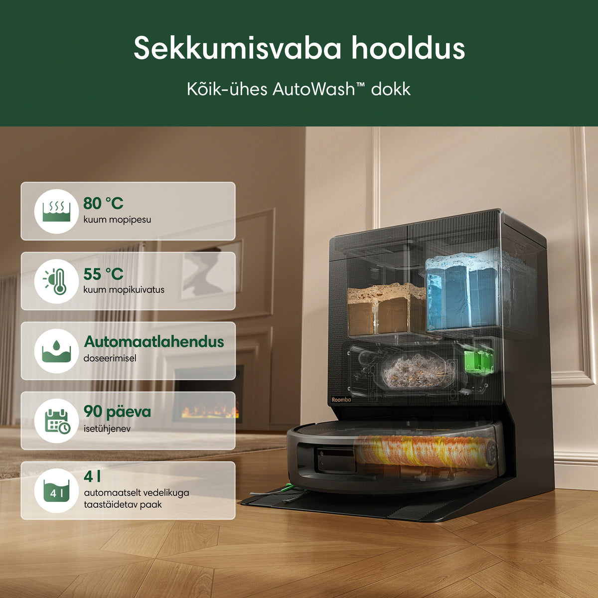 Roomba® Plus 675 Combo + AutoWash™-i dokk