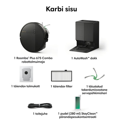 Roomba® Plus 675 Combo + AutoWash™-i dokk