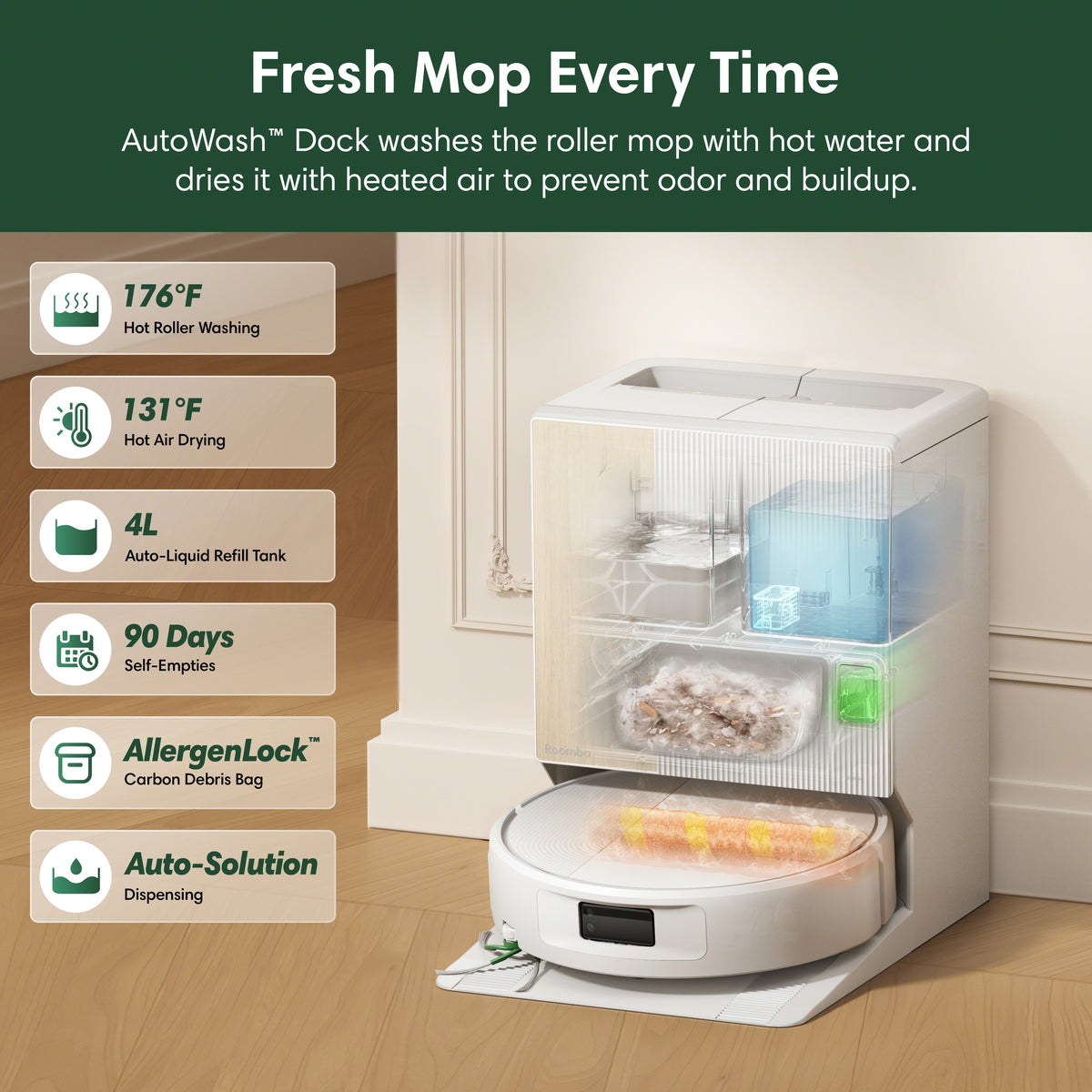Roomba® Max 875 Combo Robot + dokk Autowash™