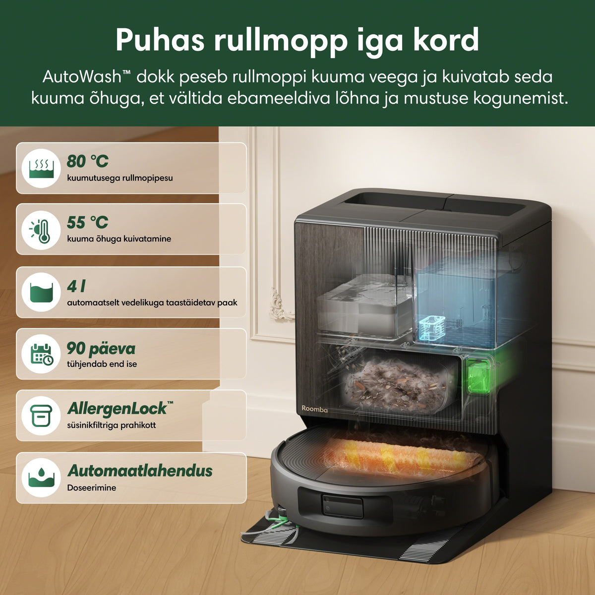 Roomba® Max 876 Combo Robot + dokk Autowash™