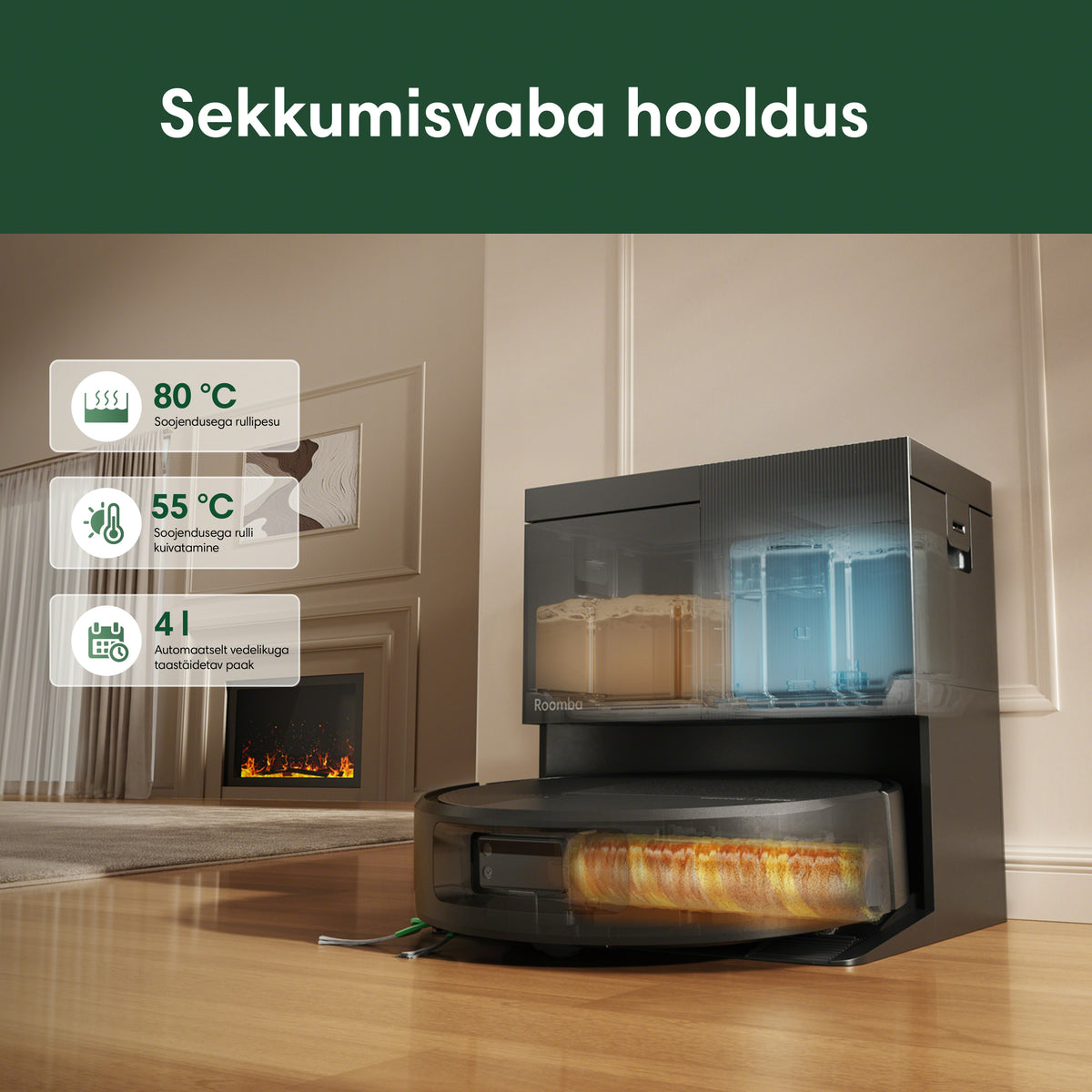 Roomba® Plus 615 Combo + Wash Only-dokk
