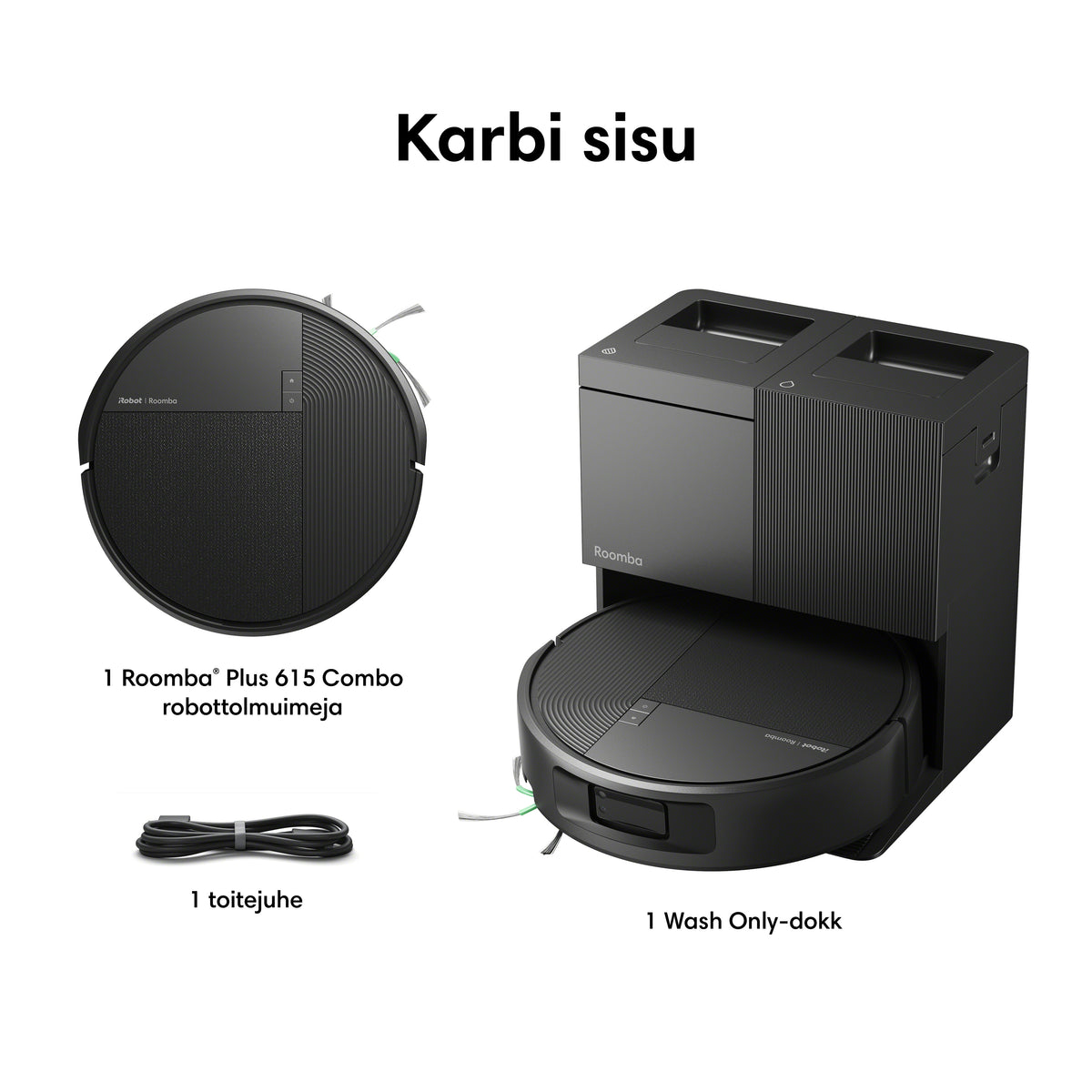 Roomba® Plus 615 Combo + Wash Only-dokk